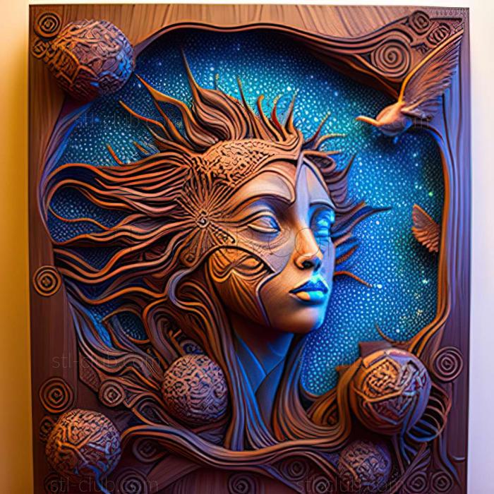 3D model cosmic energy by Kelly McKernan (STL)